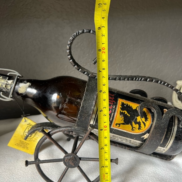 Vintage iron handmade wine bottle holder! Cannon style - Picture 2 of 12